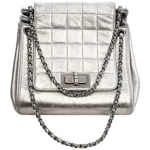 Chanel Madamoseille mini bag silver, Authentic